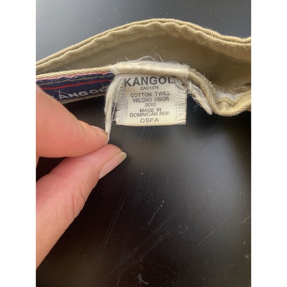 Kangol Cotton Twill Visor – Beige Khaki Adjustable - Picture 15 of 16